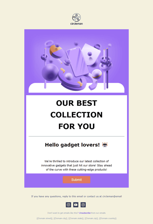 Best Gadget Collection Email Template