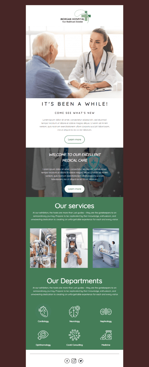 Clinic Services Reminder Email Template