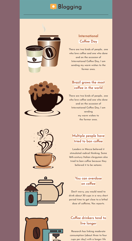 Coffee Day Blog Email Template