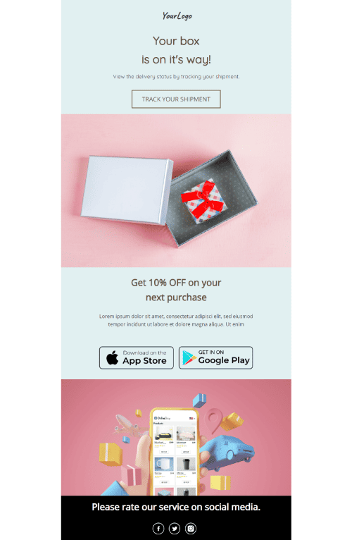 Delivery Tracking Ecommerce Email Template Delivery Tracking Ecommerce Email Template