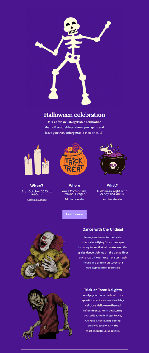 Halloween Celebration Email Template