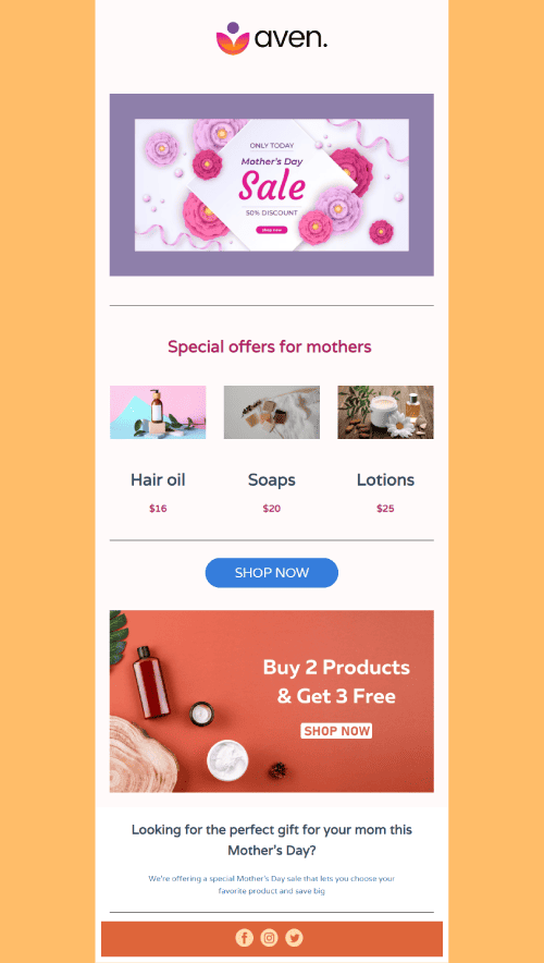 Mothers Beauty Email Template