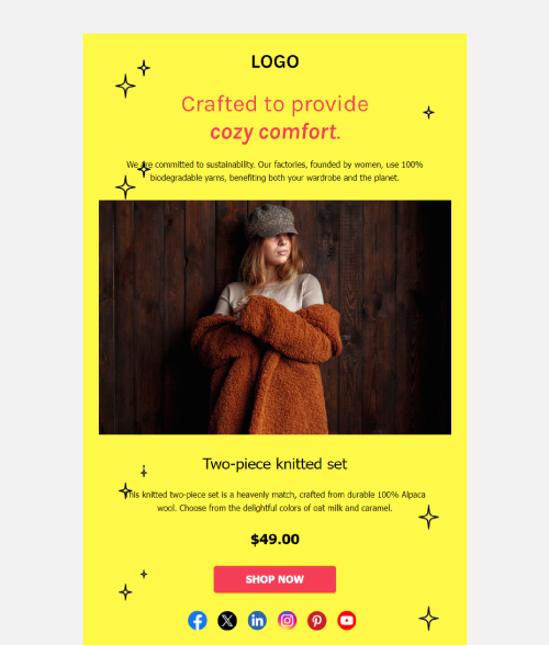 New Arrivals Winter Wear Email Templates (Free) | EngageBay