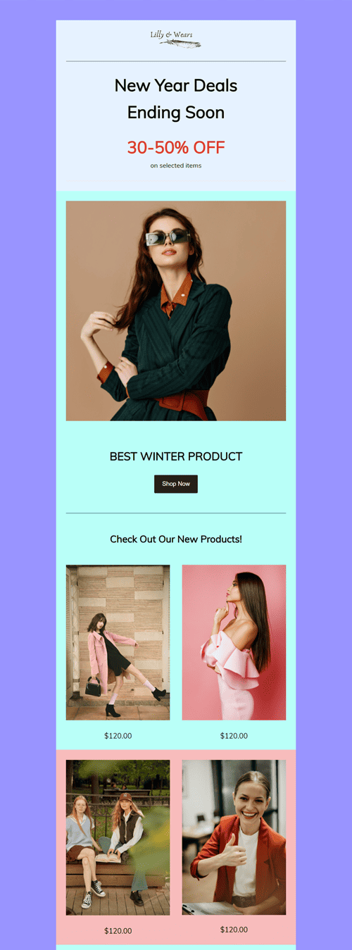 New Year Deals Ending Soon Email Template