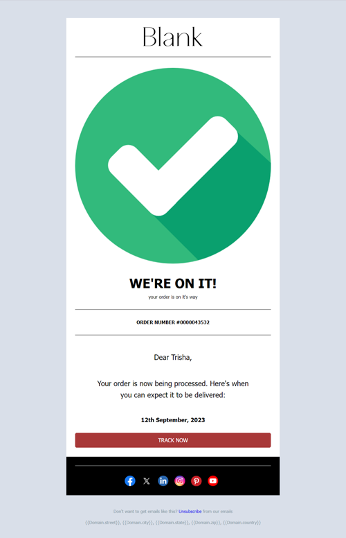 Order Tracking Email Template EngageBay Order Tracking Email Template EngageBay