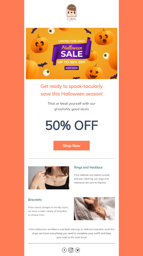 Spooky Discount Email Template