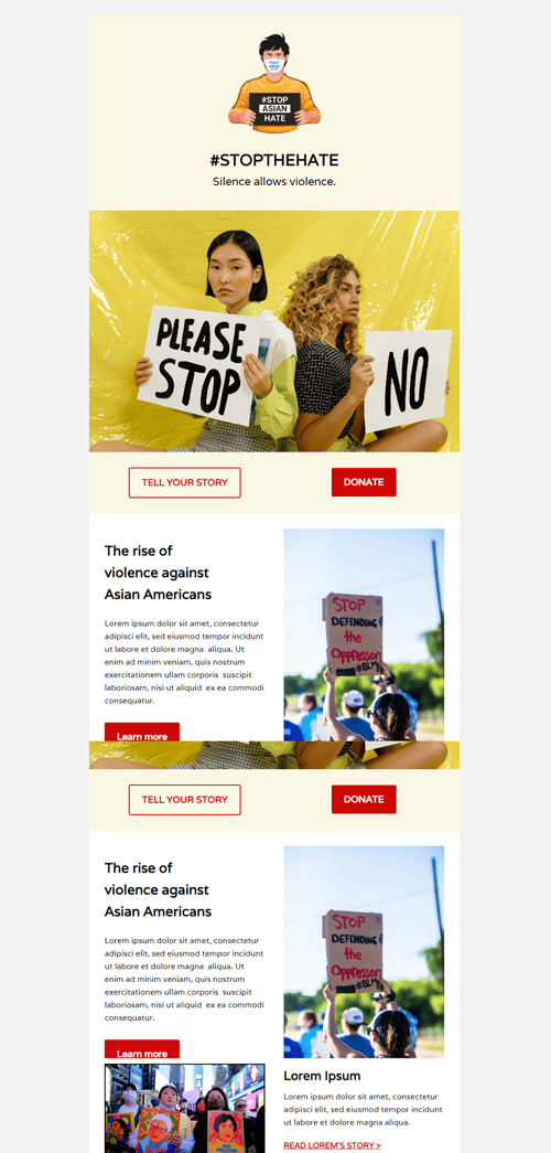 Stop Asian Hate Email Template