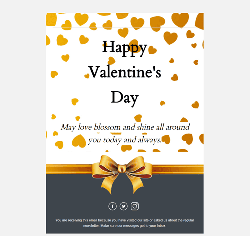 Valentines Day Love Always Wishes Email Template