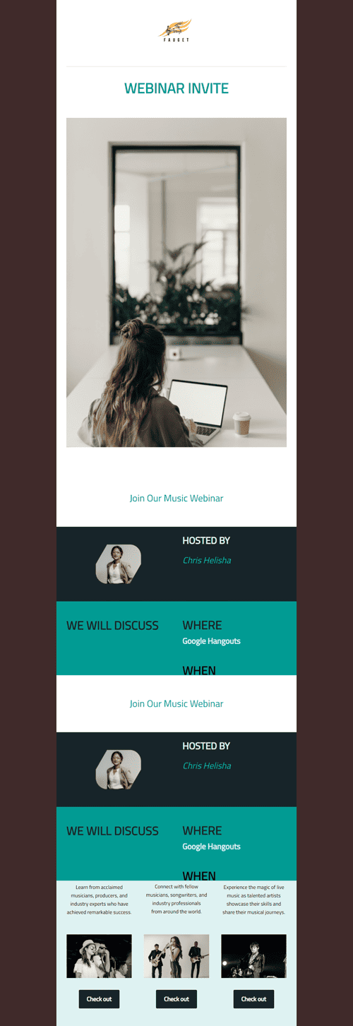 Webinar Schedule Details Email Template