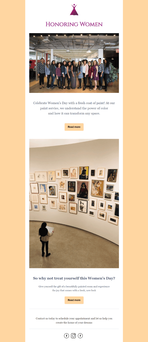 Woman Power Color Email Template